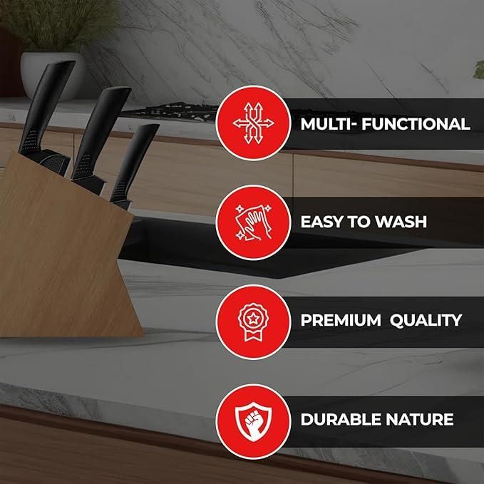 Kitchen Carbon Knife Set Stainless Steel (Combo Offer)