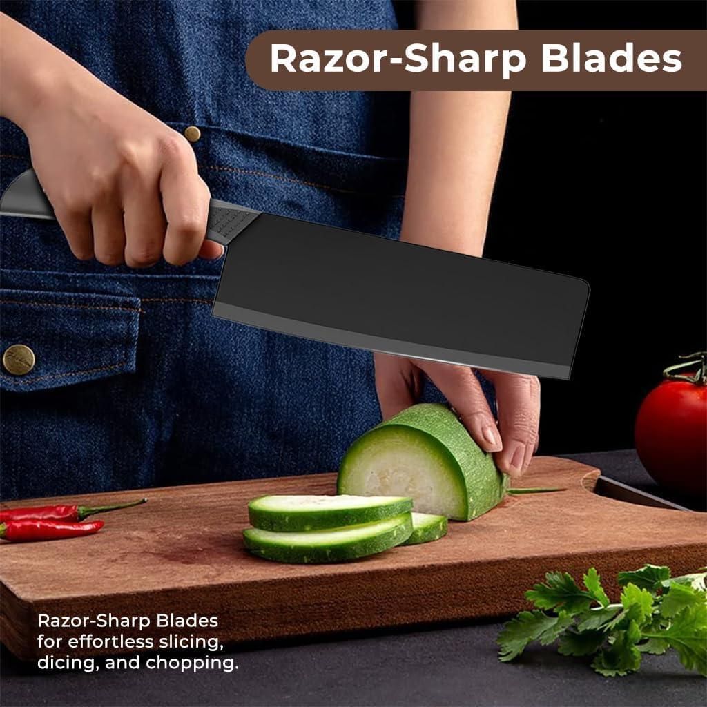 Kitchen Carbon Knife Set Stainless Steel (Combo Offer)