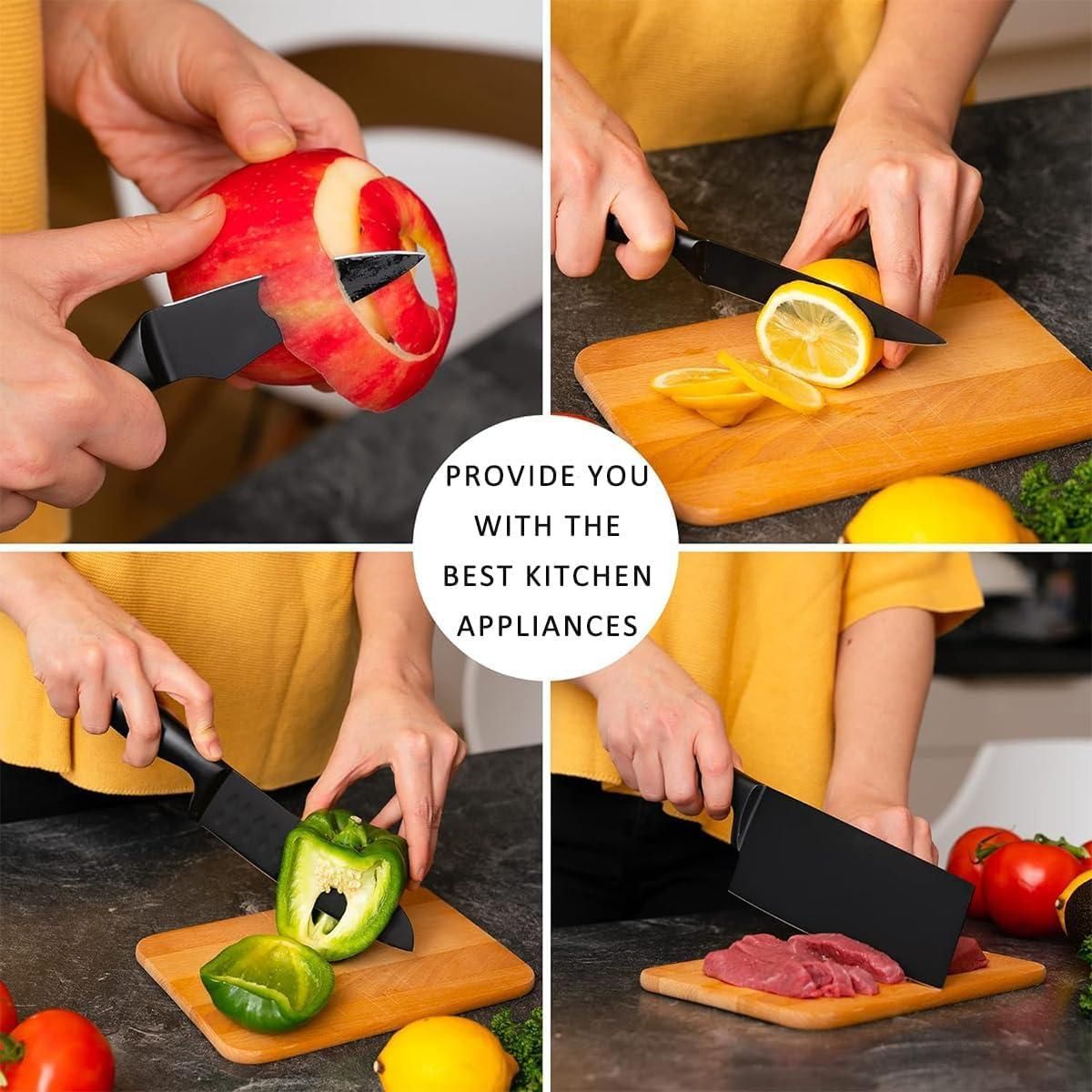 Kitchen Carbon Knife Set Stainless Steel (Combo Offer)