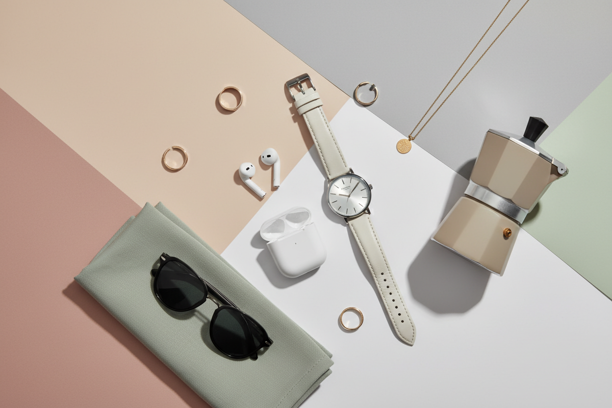 remove all text and put some trendy product in the same theme